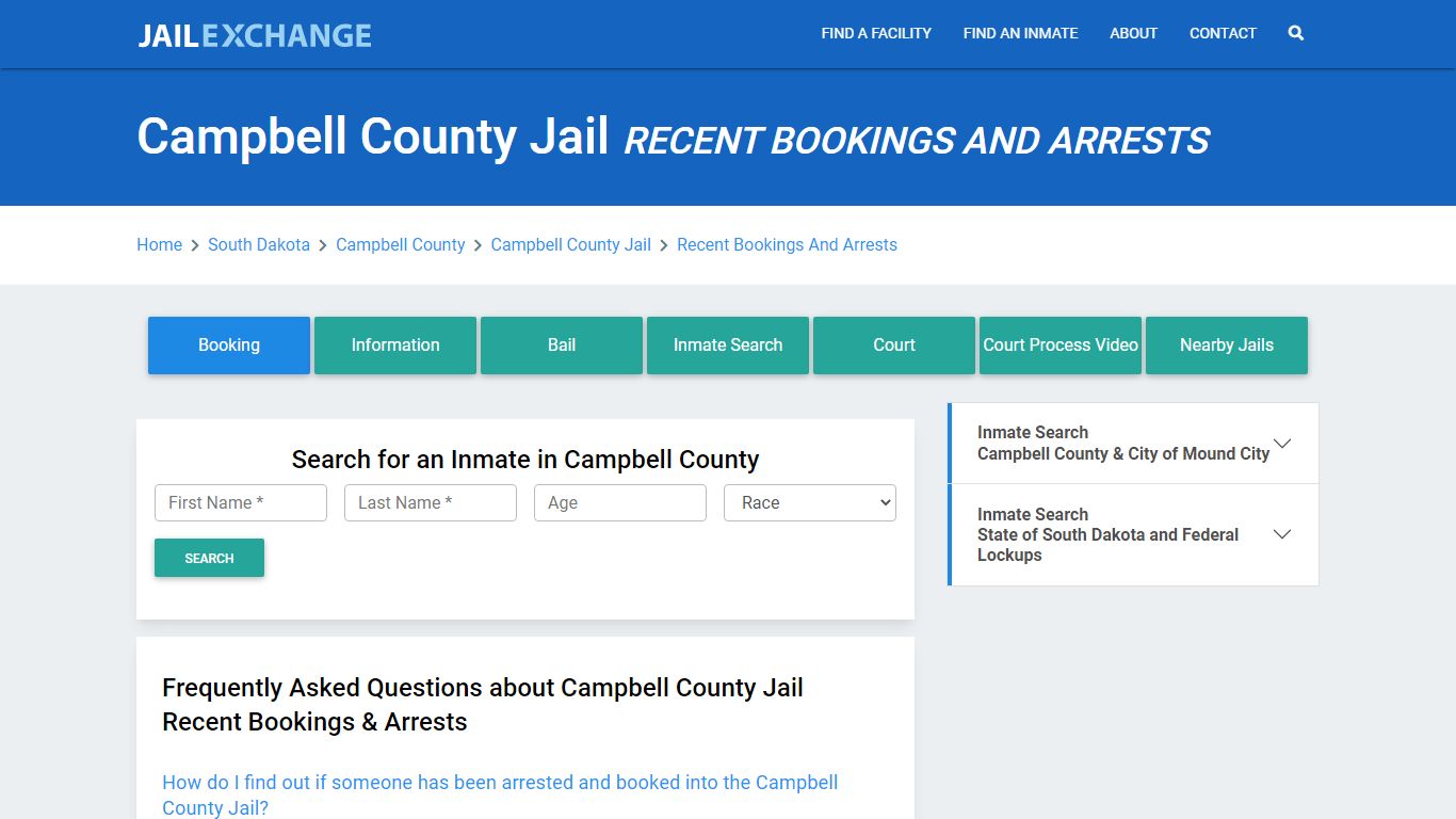 Campbell County Jail Recent Bookings And Arrests - Jail Exchange