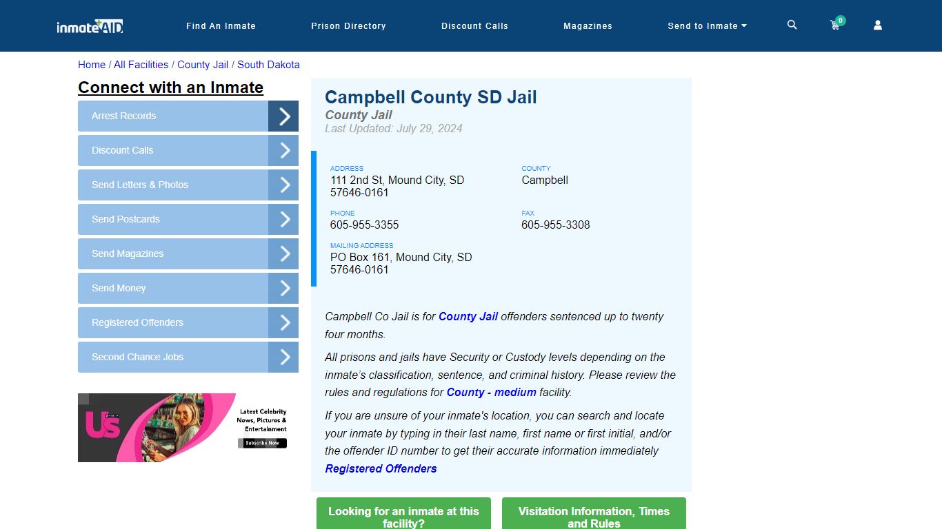 Campbell County SD Jail - Inmate Locator