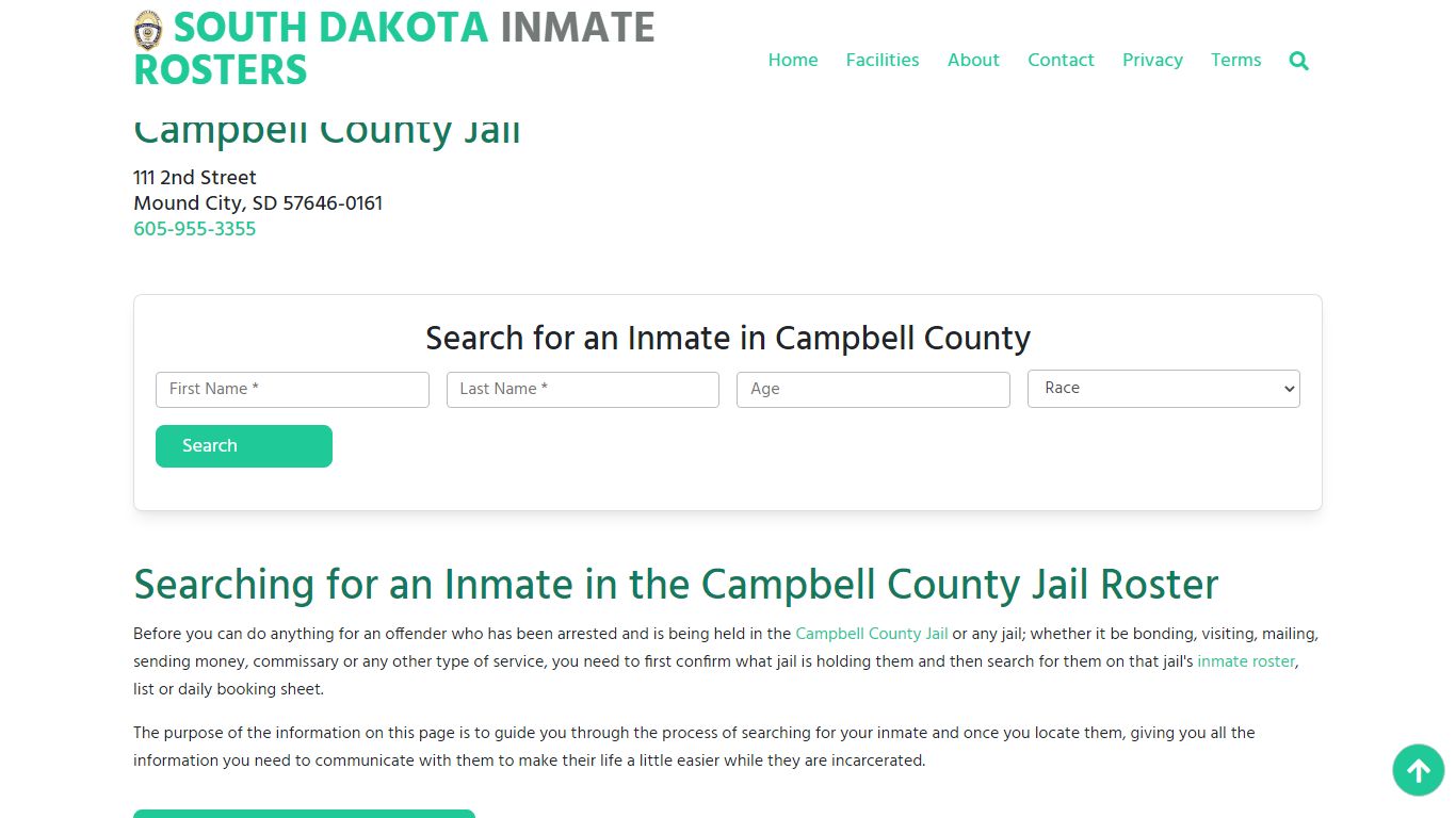 Campbell County Jail SD: Inmate Search & Roster