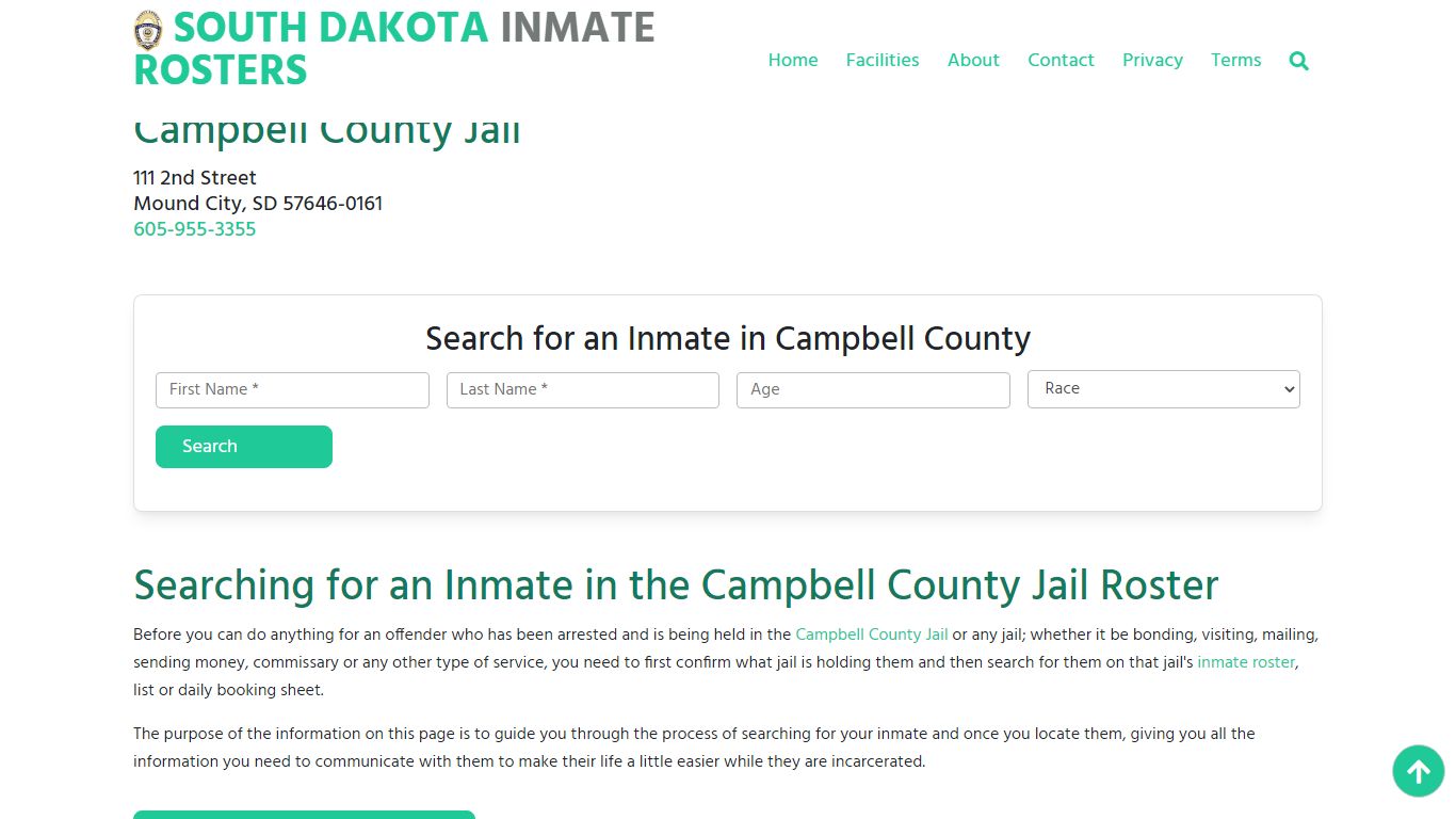 Campbell County Jail SD: Inmate Search & Roster